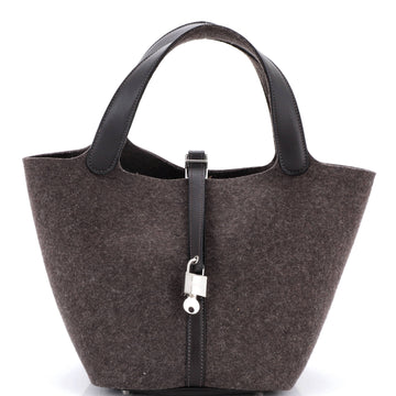 Hermes Picotin Lock Bag Felt with Leather MM