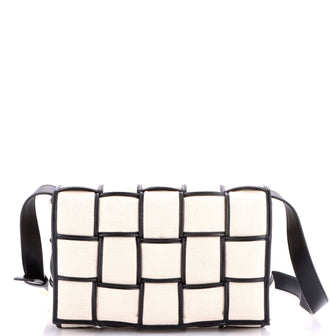 Bottega Veneta Cassette Crossbody Bag Padded Maxi Intrecciato Canvas with Leather
