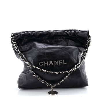 Chanel 22 Chain Hobo Quilted Calfskin Small