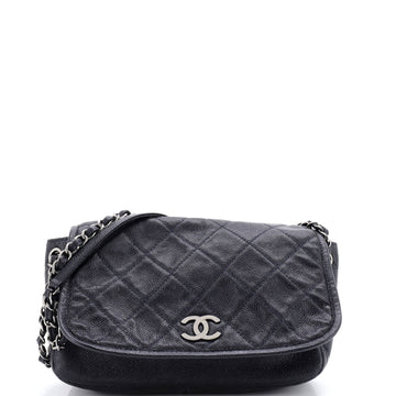 Chanel Natural Beauty Accordion Flap Bag Quilted Caviar Medium