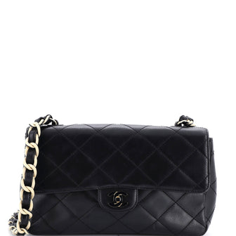 Chanel Vintage Resin Chain CC Flap Bag Quilted Lambskin Medium