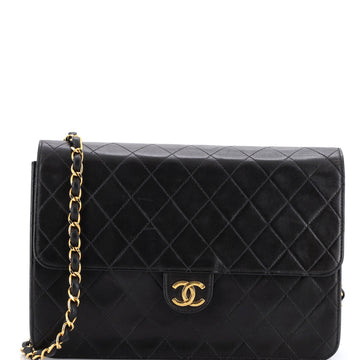Chanel Vintage Clutch with Chain Quilted Leather Medium