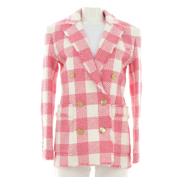 Balmain Women's Double Breasted Blazer Tweed