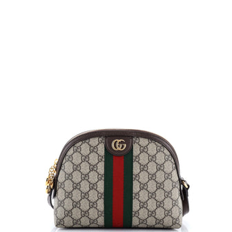 Gucci Ophidia Dome Shoulder Bag GG Coated Canvas Small