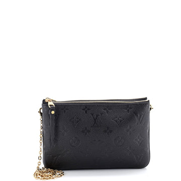 Louis Vuitton Double Zip Pochette Monogram Empreinte Leather
