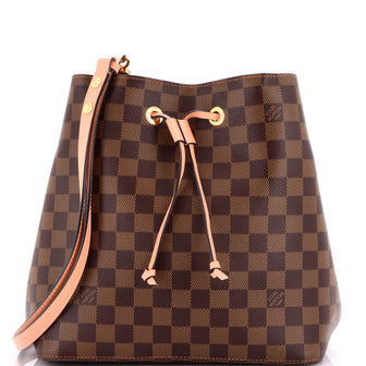 Louis Vuitton NeoNoe Handbag Damier with Leather MM