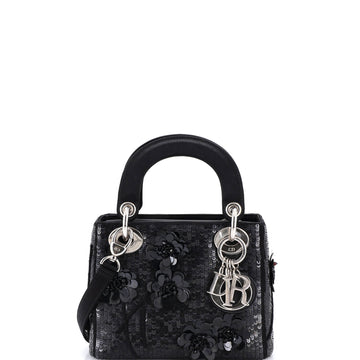 Christian Dior Lady Dior Bag Embellished Satin Mini