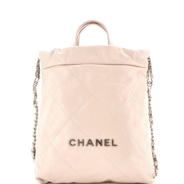 Chanel 22 Chain Backpack Quilted Calfskin Medium