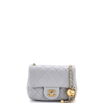 Chanel Pearl Crush Square Flap Bag Quilted Lambskin Mini