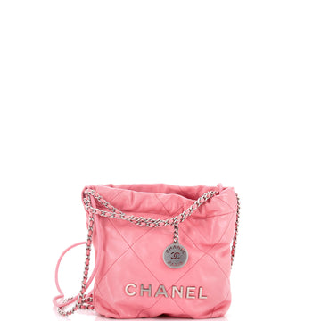 Chanel 22 Chain Hobo Quilted Calfskin Mini