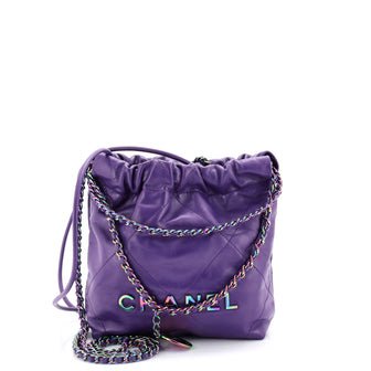 Chanel 22 Chain Hobo Quilted Calfskin Mini