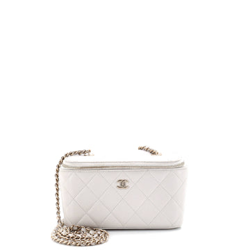 Chanel Classic Vanity Case with Chain Quilted Caviar Small