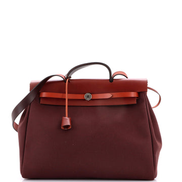 Hermes Herbag Zip Leather and Toile 39