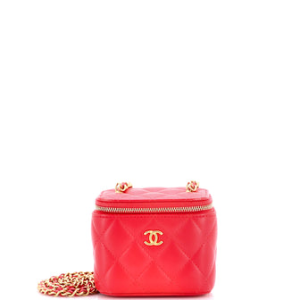 Chanel Classic Vanity Case with Chain Quilted Lambskin Mini