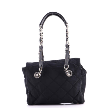 Prada Convertible Chain Tote Quilted Tessuto Medium