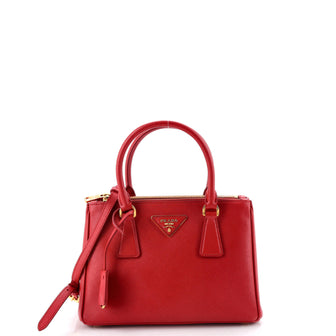Prada Galleria Double Zip Tote Saffiano Leather Small