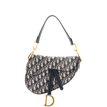 Christian Dior Saddle Handbag Oblique Canvas Medium