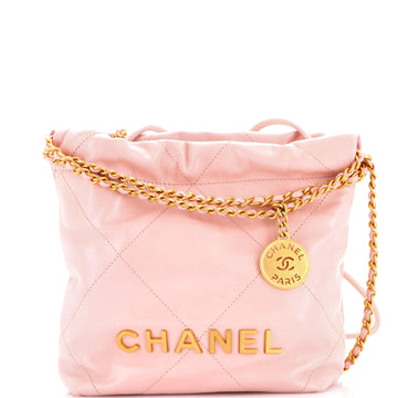 Chanel 22 Chain Hobo Quilted Calfskin Mini
