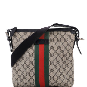 Gucci Web Messenger Bag GG Coated Canvas Medium