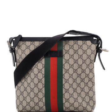 Gucci Web Messenger Bag GG Coated Canvas Medium