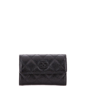 Chanel Incognito Flap Card Case Quilted Caviar