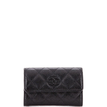 Chanel Incognito Flap Card Case Quilted Caviar