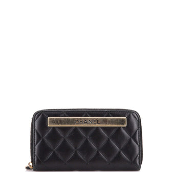 Chanel Trendy CC Zip Around Wallet Quilted Lambskin Small