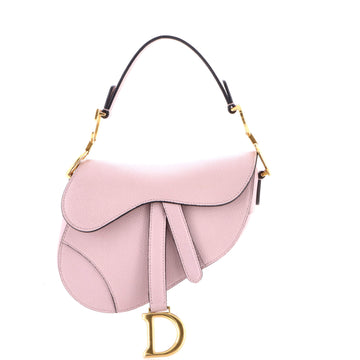 Christian Dior Saddle Handbag Leather Mini