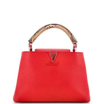 Louis Vuitton Capucines Bag Leather with Snakeskin BB