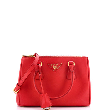 Prada Galleria Double Zip Tote Saffiano Leather Small