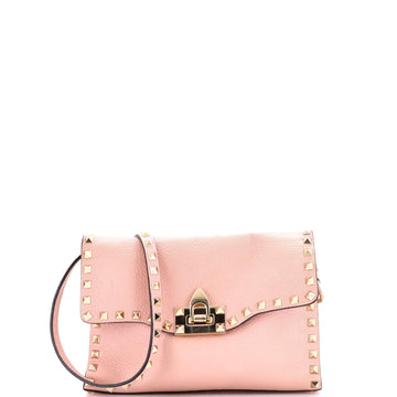 Valentino Garavani Rockstud Flip Lock Flap Bag Leather Medium