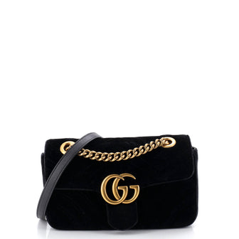 Gucci GG Marmont Flap Bag Matelasse Velvet Mini