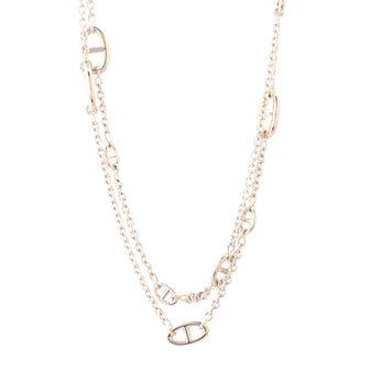 Hermes Farandole Long Necklace Sterling Silver 120