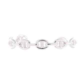 Hermes Chaine d'Ancre Enchainee Cuff Bracelet Sterling Silver Medium