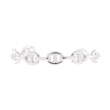 Hermes Chaine d'Ancre Enchainee Cuff Bracelet Sterling Silver Medium