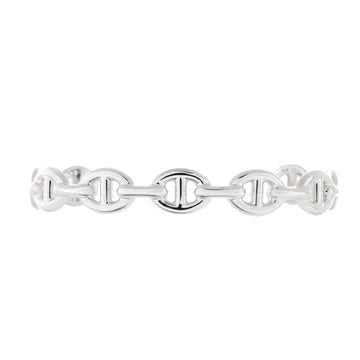 Hermes Chaine d'Ancre Enchainee Cuff Bracelet Sterling Silver Medium
