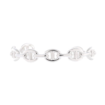 Hermes Chaine d'Ancre Enchainee Cuff Bracelet Sterling Silver Medium