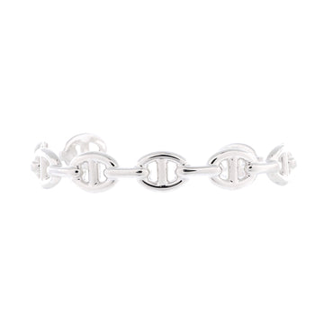 Hermes Chaine d'Ancre Enchainee Cuff Bracelet Sterling Silver Medium
