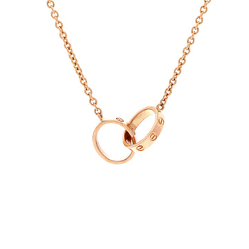 Cartier Love Interlocking Necklace 18K Rose Gold