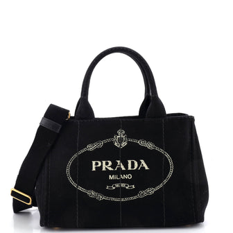 Prada Canapa Convertible Tote Canvas Mini