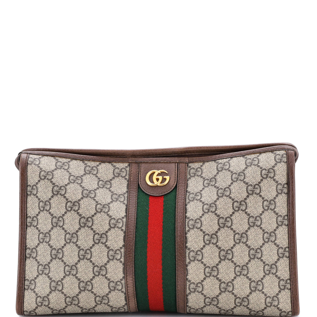 Gucci Ophidia Toiletry Pouch GG Coated Canvas Large 402306