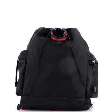 Gucci Animalier Web Drawstring Backpack Techno Canvas Large