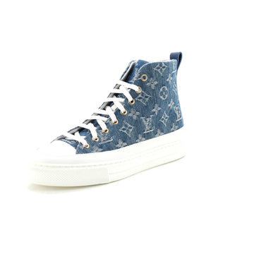 Louis Vuitton Women's Stellar High-Top Sneakers Monogram Denim