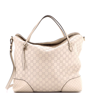 Gucci Bree Convertible Top Handle Bag Guccissima Leather Large