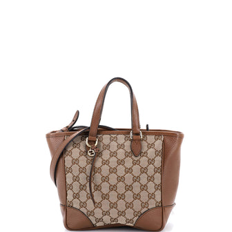 Gucci Bree Convertible Tote GG Canvas with Leather Small