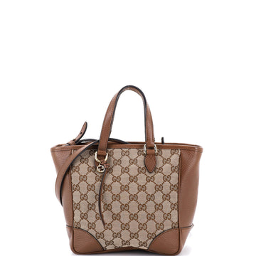 Gucci Bree Convertible Tote GG Canvas with Leather Small
