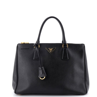 Prada Double Zip Lux Tote Saffiano Leather Medium