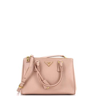 Prada Double Zip Lux Tote Saffiano Leather Small