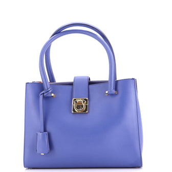 Salvatore Ferragamo Gancio Lock Tote Leather Small
