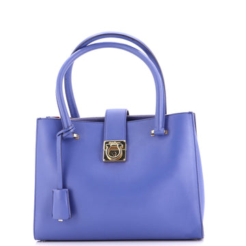 Salvatore Ferragamo Gancio Lock Tote Leather Small